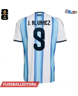 Günstige Argentinien Julian Alvarez #9 Heimtrikot WM 2026 Kurzarm